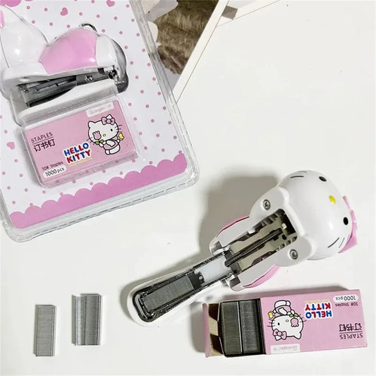 Sanrio Hello Kitty Staplers Set – Kawaii Cartoon Stationery for Students