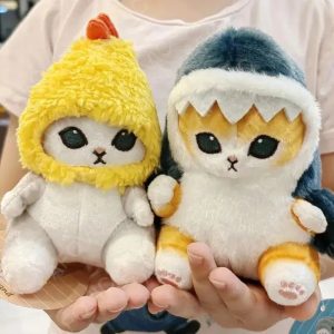 Adorable Shark Cat Plush Pendant – Cute Decor