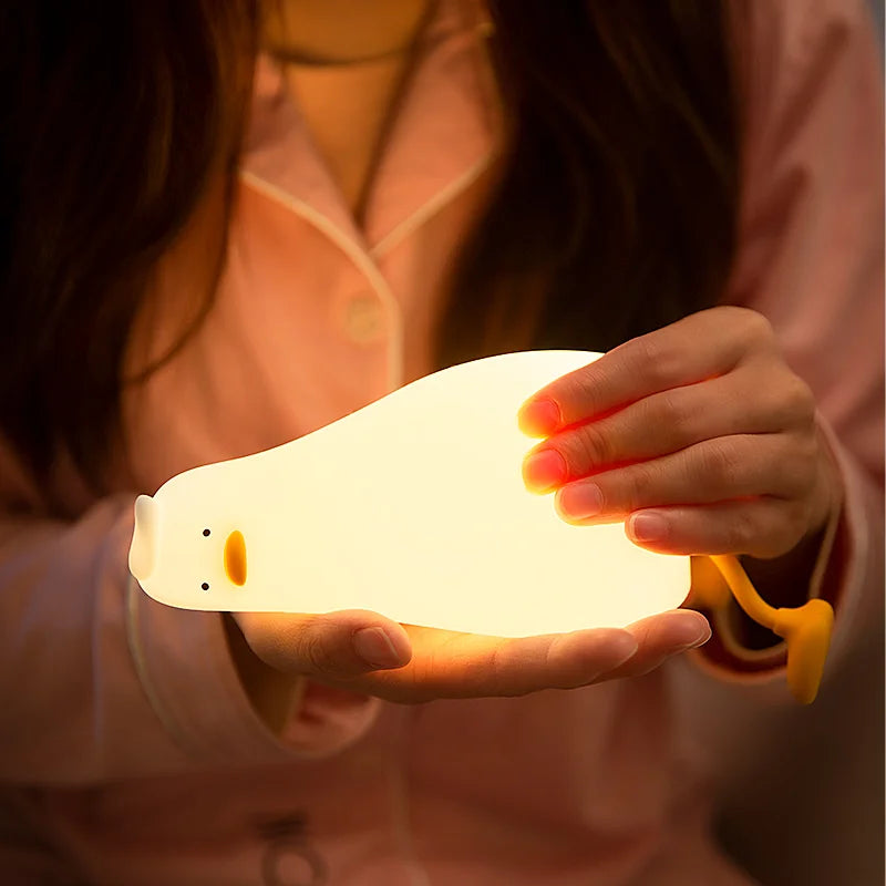 Cute Silicone Duck Lying Night Light - Image 4