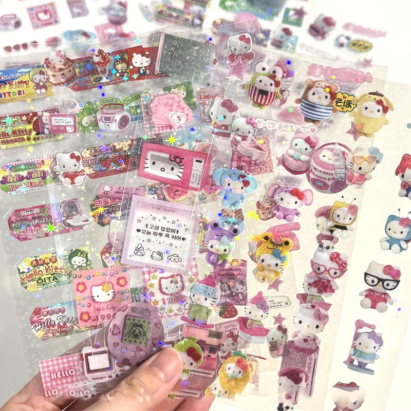 Japanese Charm Girl Hello Kitty Sticker Set – Kawaii Decorations - Image 3