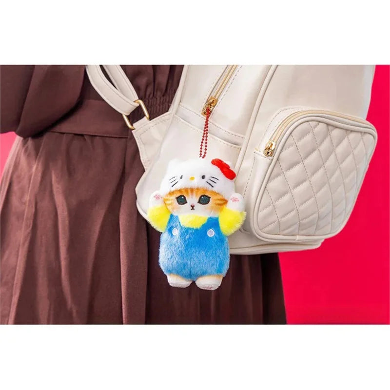 Kawaii Mofusand x Sanrio Plush Keychain – Adorable Backpack Pendant - Image 2