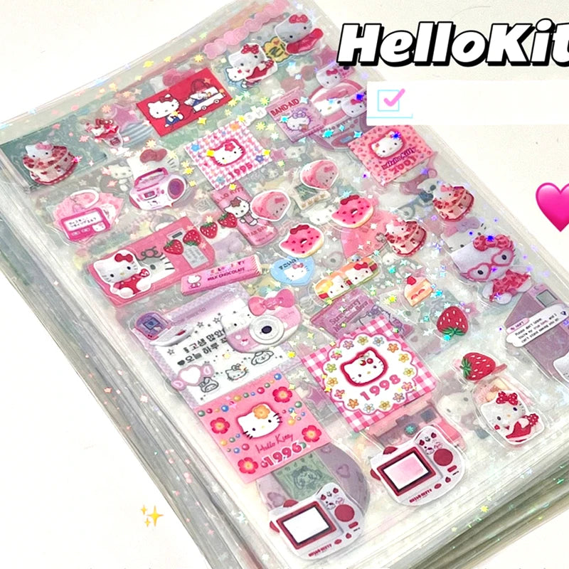 Japanese Charm Girl Hello Kitty Sticker Set – Kawaii Decorations - Image 5