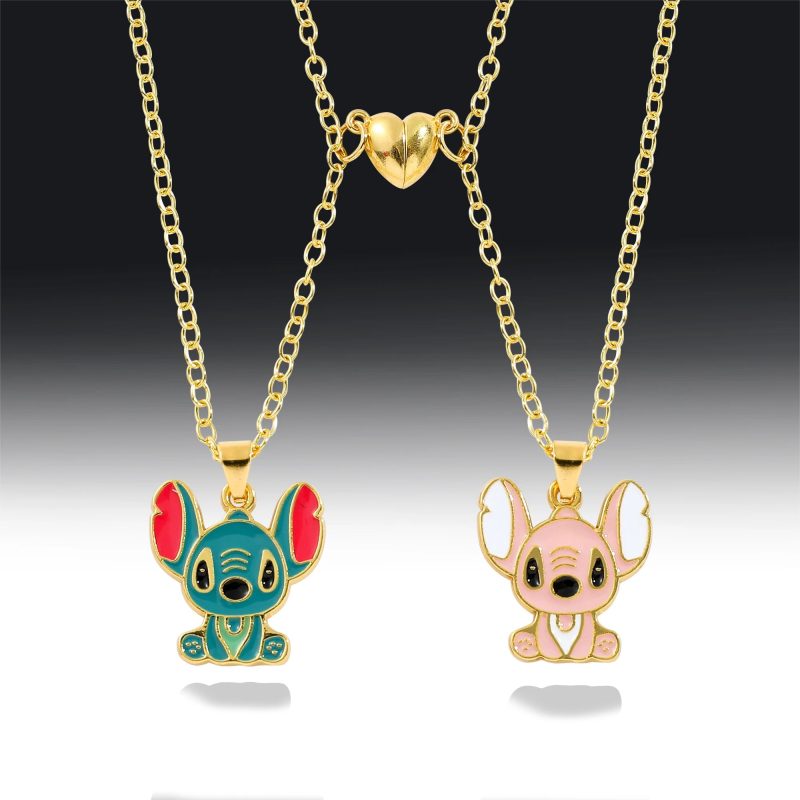 Disney Stitch Heart Necklace for Couples - Image 9