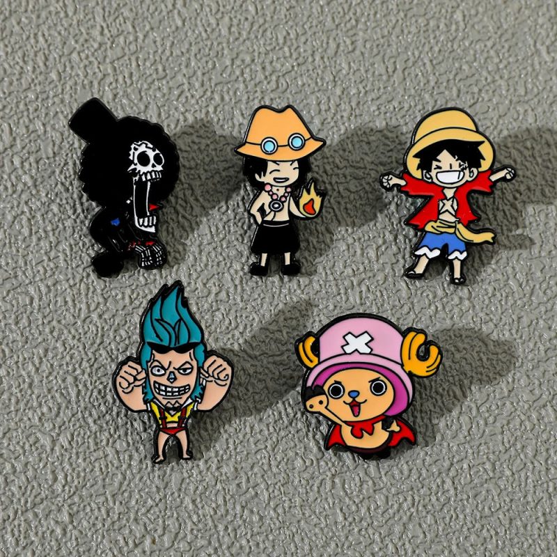 5 Pcs Monkey D. Luffy & Tony Tony Chopper Enamel Pins - Image 5