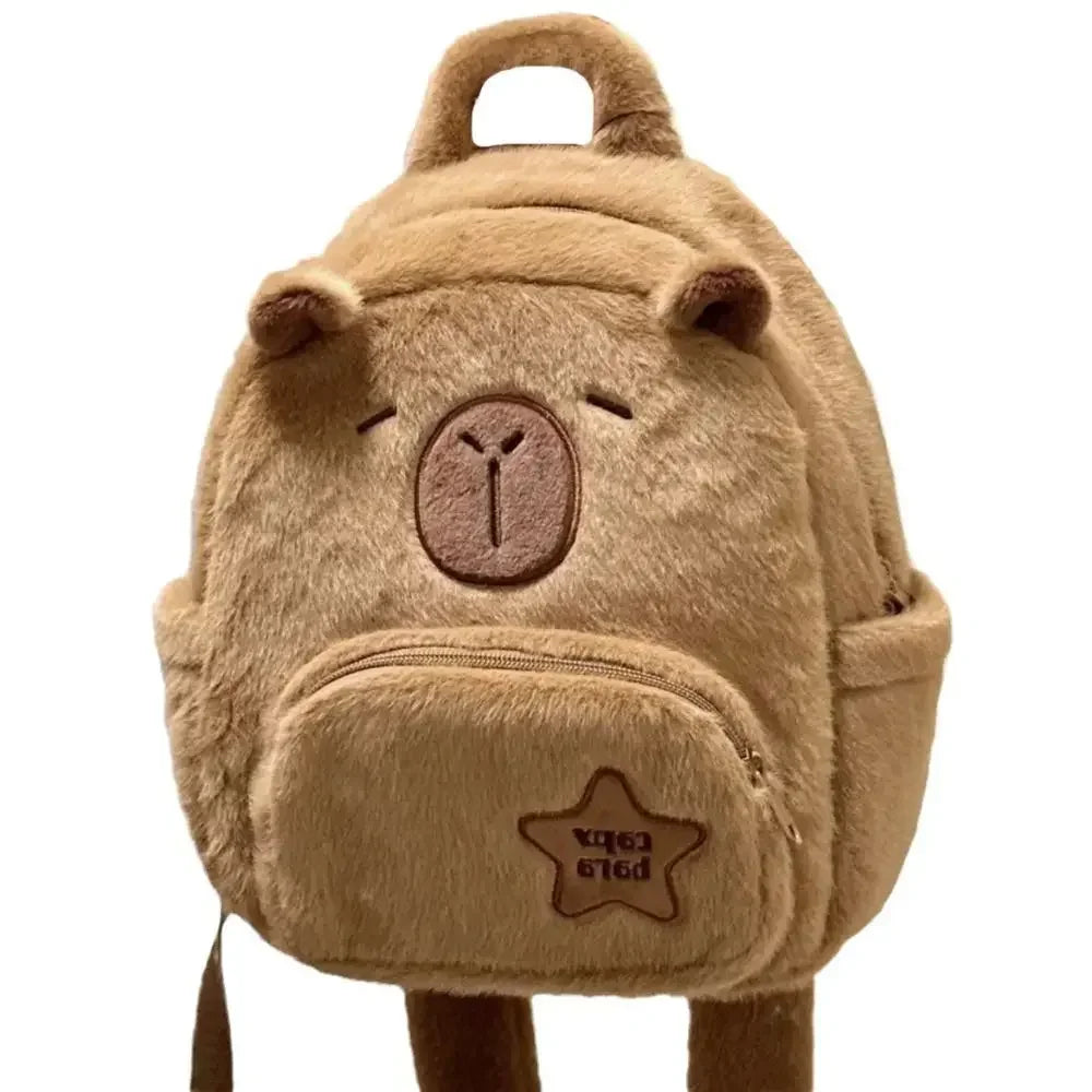 Kawaii Capybara Plush Backpack – Cute and Versatile Tote for All Ages - Image 7
