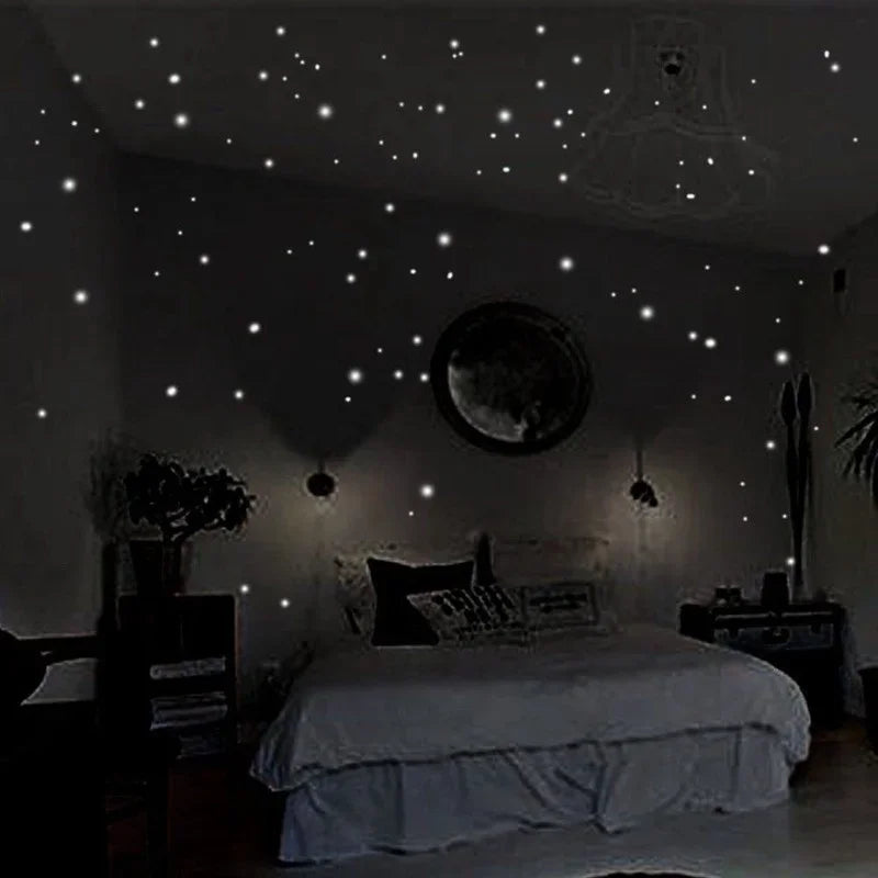 Illuminate Your Space with 407pcs Luminous Glow In The Dark Wall Stickers