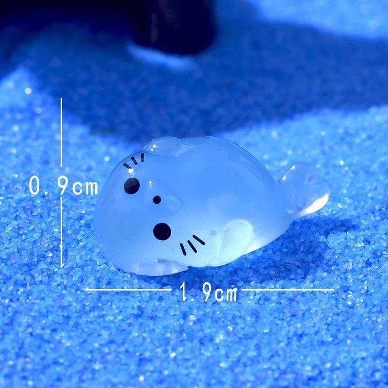 Kawaii Luminous Mini Seal Pup Figurines – Glow-In-The-Dark Marine Ornaments - Image 9