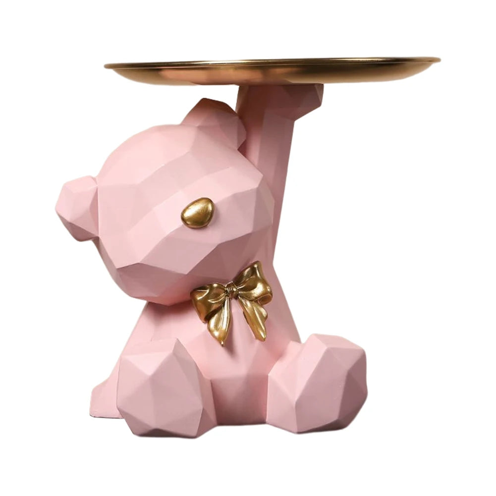 Geometric Bear Resin Sculpture - Image 7