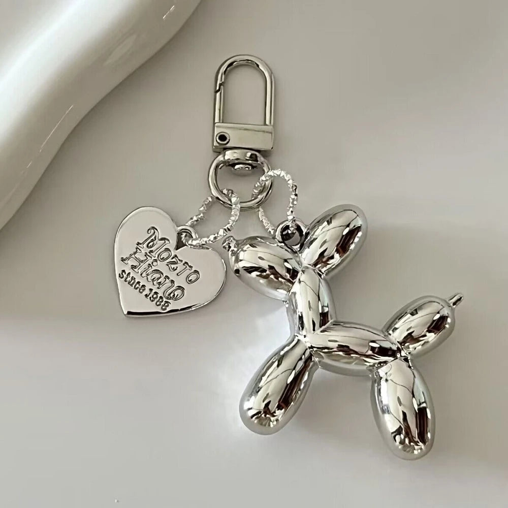 Cute Acrylic Cartoon Balloon Dog Keychains – Y2K Bag Pendant - Image 10