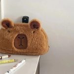 Cute Plush Capybara Pencil Storage Bag