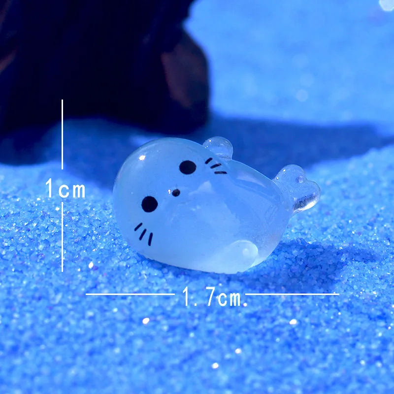 Kawaii Luminous Mini Seal Pup Figurines – Glow-In-The-Dark Marine Ornaments - Image 8