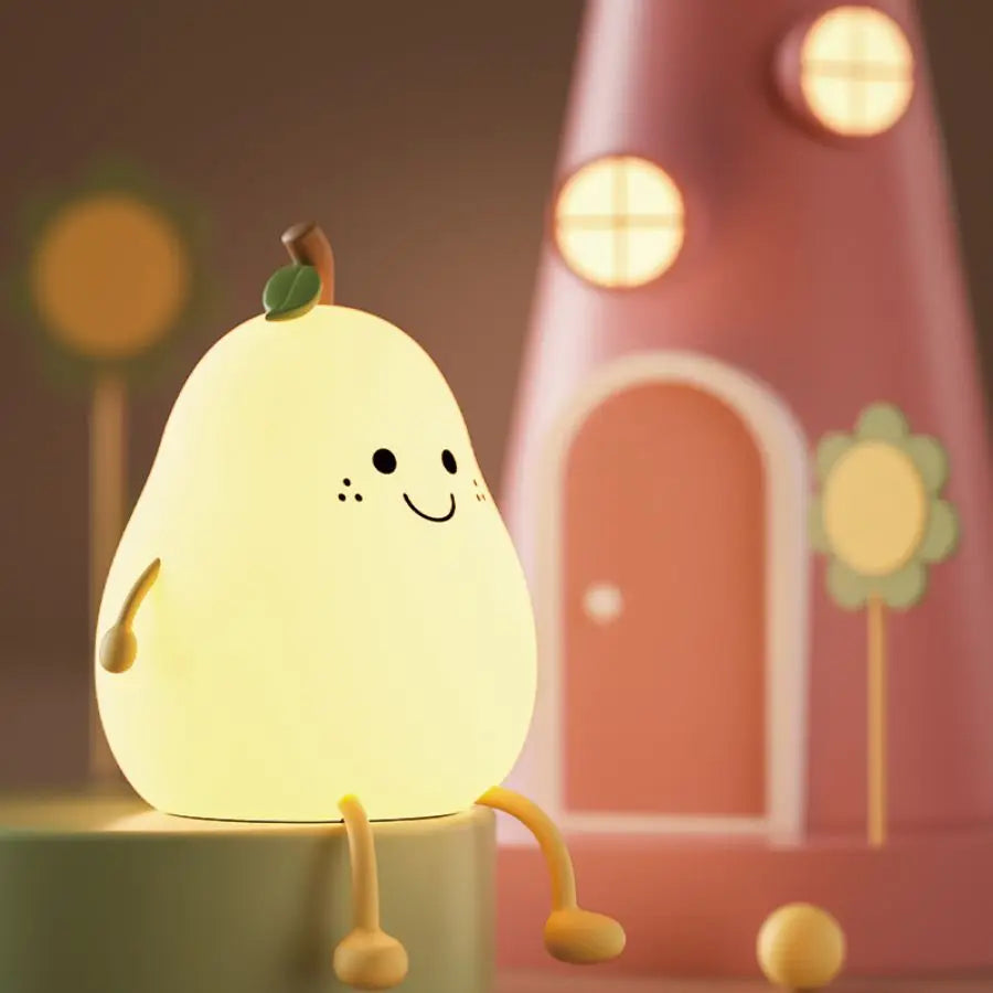 Cute Silicone Nursery Pear Night Light - Image 4