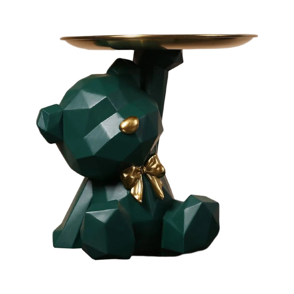 Geometric Bear Resin Sculpture - Image 10