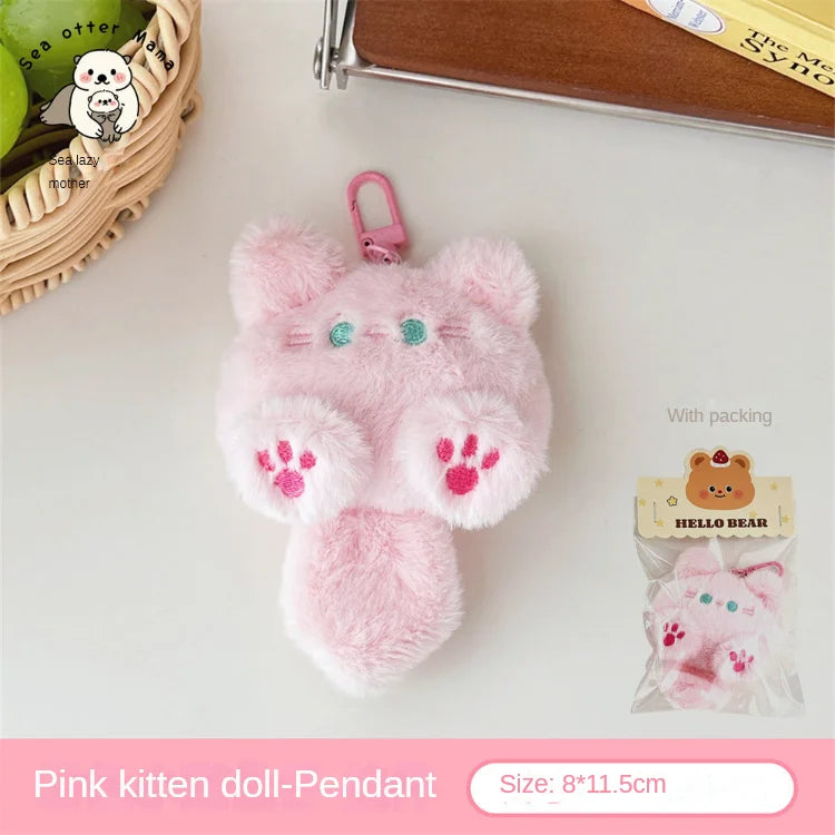Cute Plush Cat Doll Pendant - Image 9