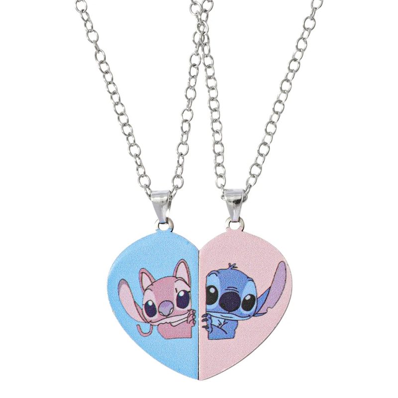 Disney Stitch Heart Necklace for Couples - Image 24