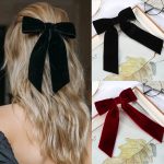 Elegant Bow Velvet Barrettes – Stylish Hair Accessories 