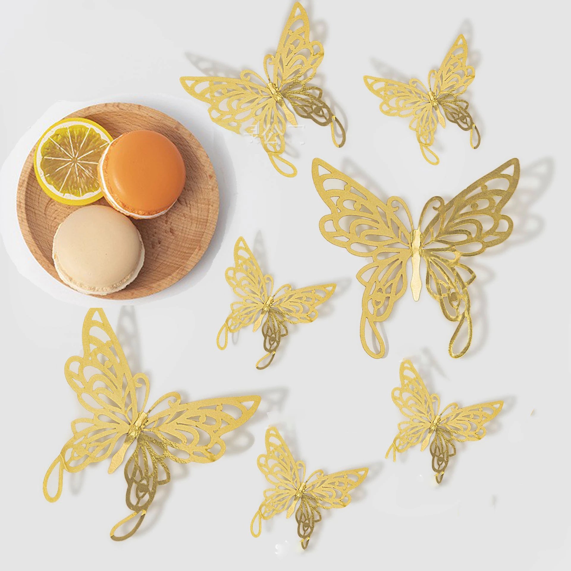 Elegant 3D Gold Butterfly Wall Decor – Parties and Home Decoration - Image 7