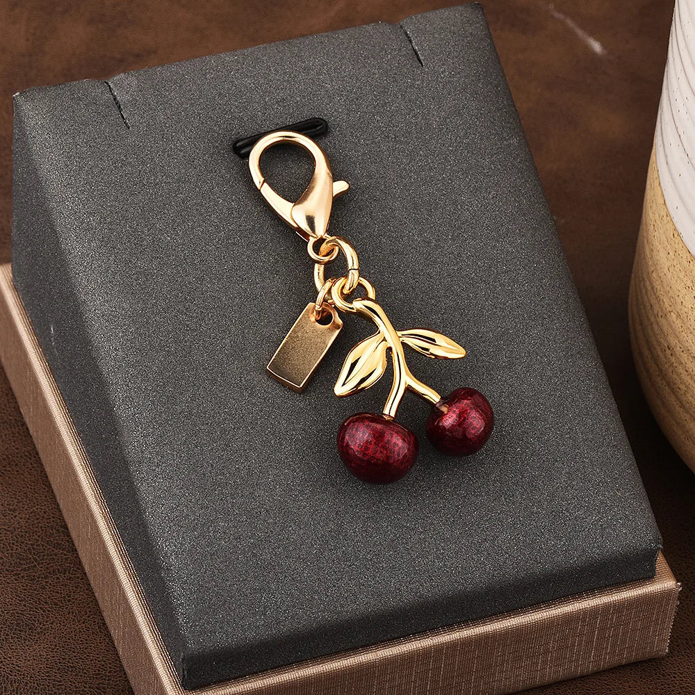 Exquisite High-end Bear Cherry Butterfly Keychains for Women - Image 12
