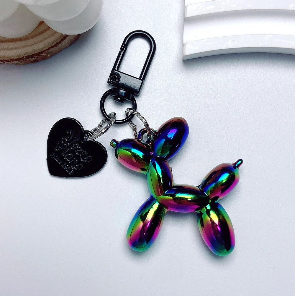 Cute Acrylic Cartoon Balloon Dog Keychains – Y2K Bag Pendant - Image 21