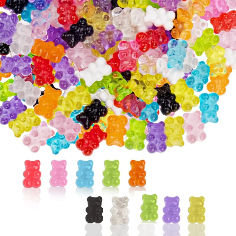 50Pcs Gummy Bear Rhinestone Nail Art Charms – Jelly Bear Decorations - Image 7
