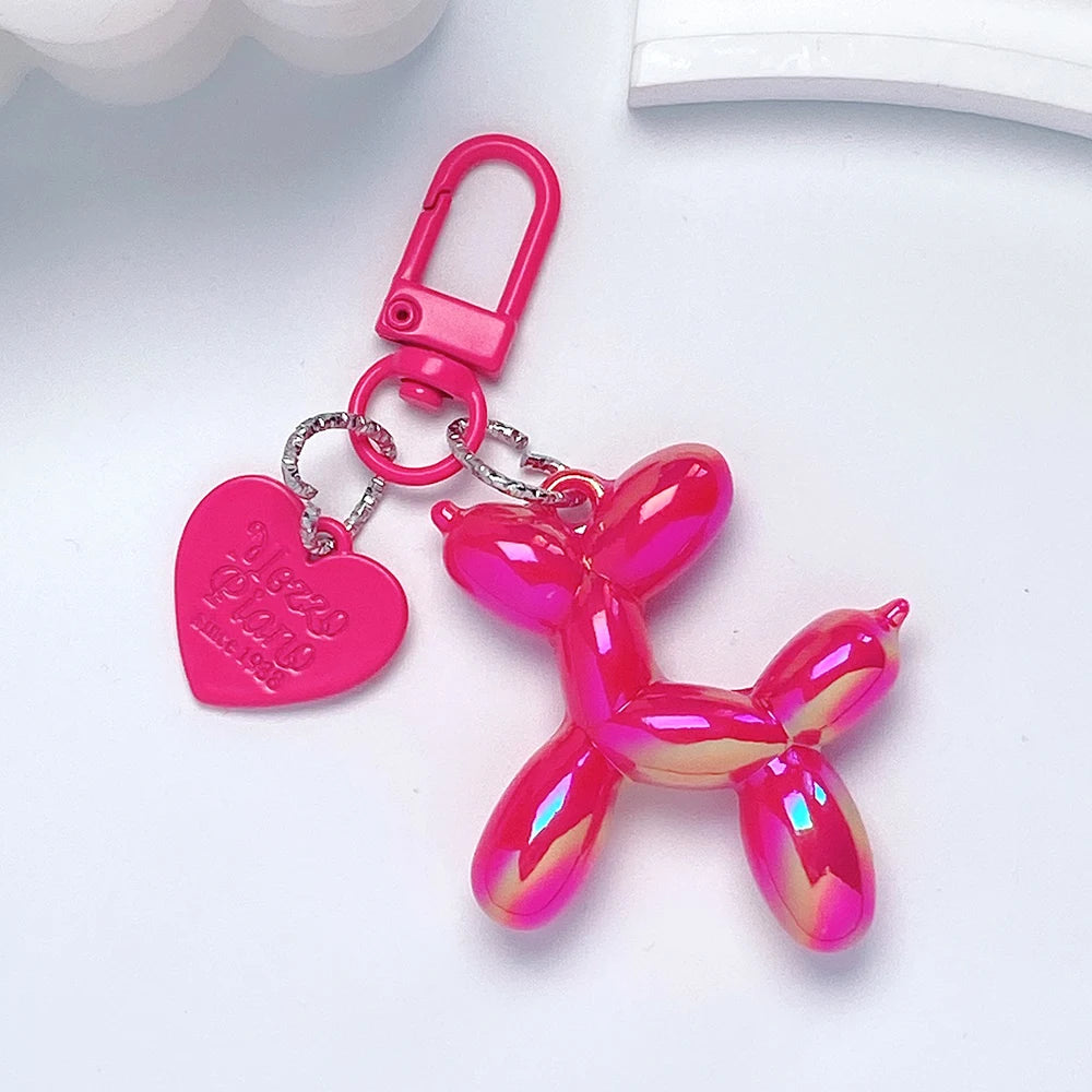 Cute Acrylic Cartoon Balloon Dog Keychains – Y2K Bag Pendant - Image 7