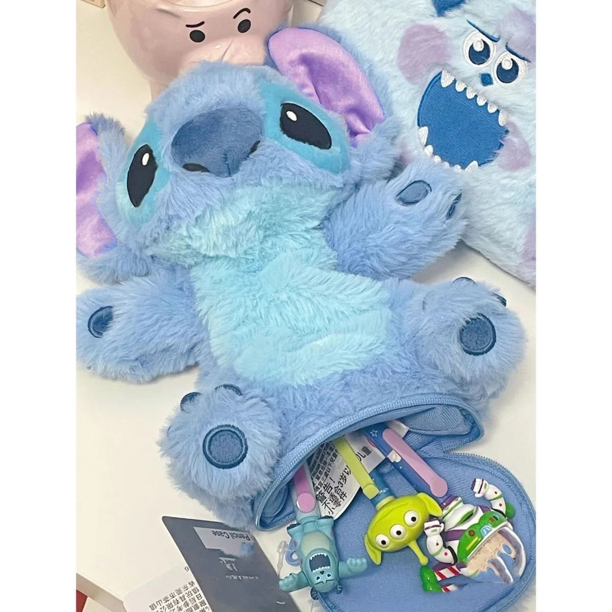 Disney Stitch Anime Plush Pencil Case – Kawaii Stationery Box - Image 3