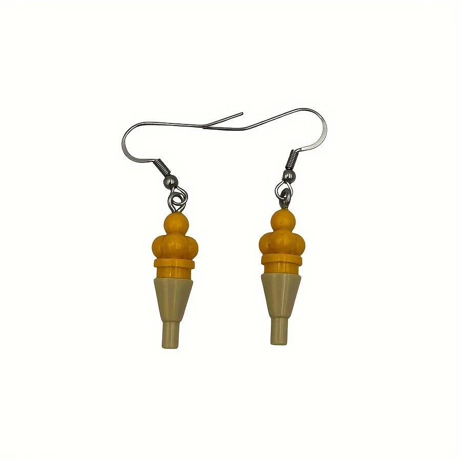 Creative Ice Cream Building Block Earrings – Handmade Kawaii Jewelry - Image 4