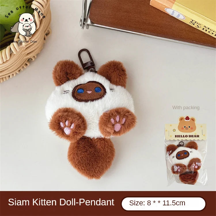 Cute Plush Cat Doll Pendant - Image 10