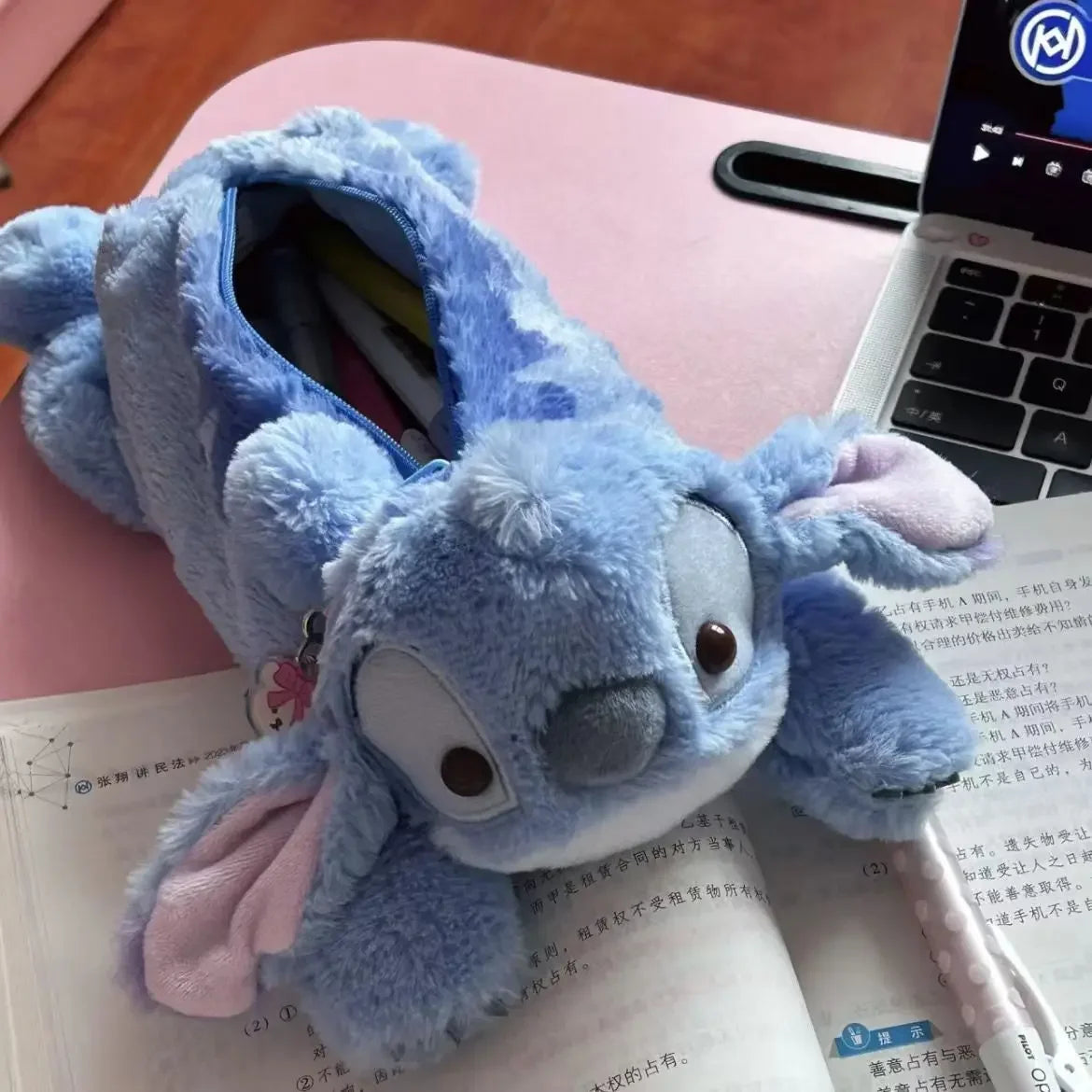 Disney Stitch Anime Plush Pencil Case – Kawaii Stationery Box - Image 7