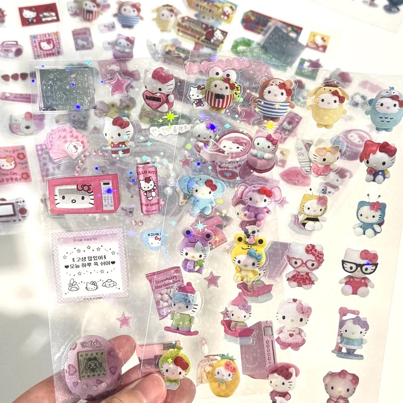 Japanese Charm Girl Hello Kitty Sticker Set – Kawaii Decorations - Image 2