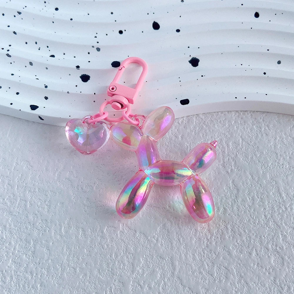 Cute Acrylic Cartoon Balloon Dog Keychains – Y2K Bag Pendant - Image 15