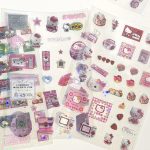 Japanese Charm Girl Hello Kitty Sticker Set – Kawaii Decorations 