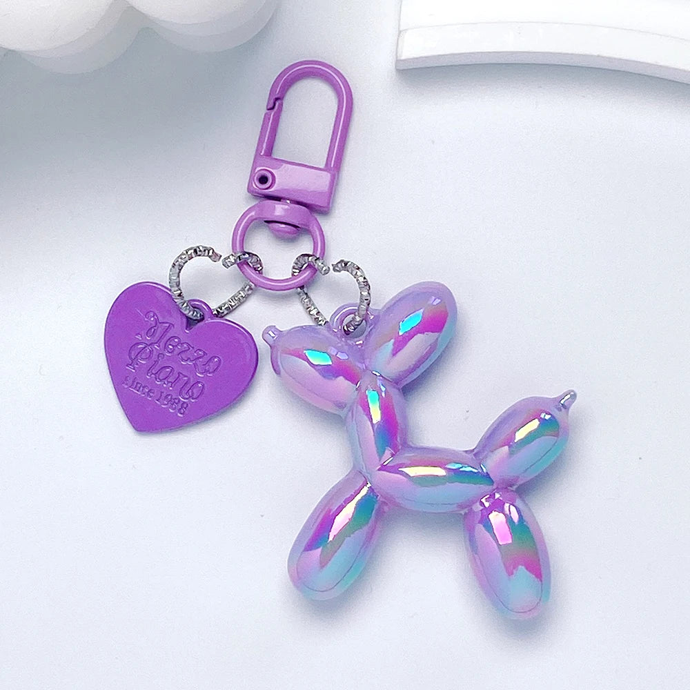 Cute Acrylic Cartoon Balloon Dog Keychains – Y2K Bag Pendant - Image 13