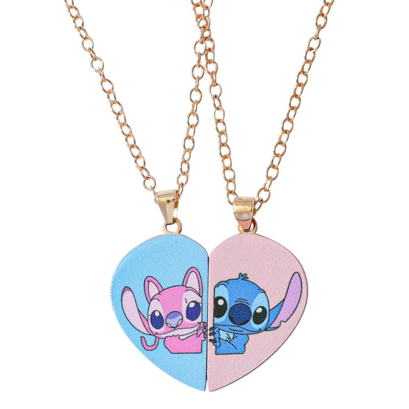 Disney Stitch Heart Necklace for Couples - Image 15