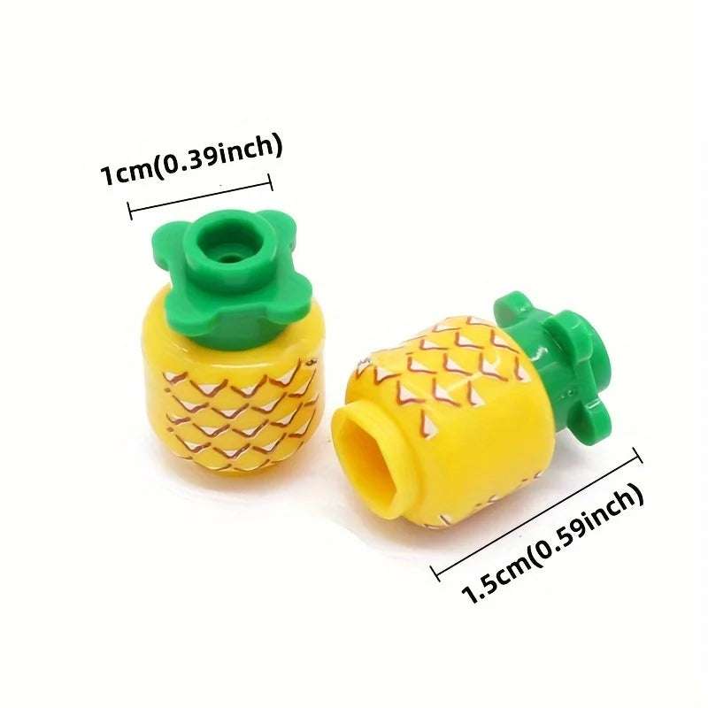 Creative Yellow Pineapple Building Block Earrings - Image 4