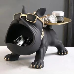 30cm Home Decor Bulldog Figurine – Stylish Storage Box and Ornament