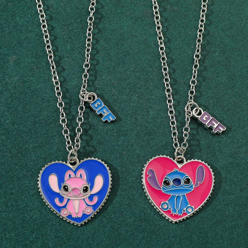 Disney Stitch Heart Necklace for Couples - Image 20