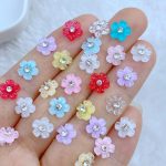 Enhance Your Manicure with 3D Kawaii Mini Diamond Flower Nail Charms