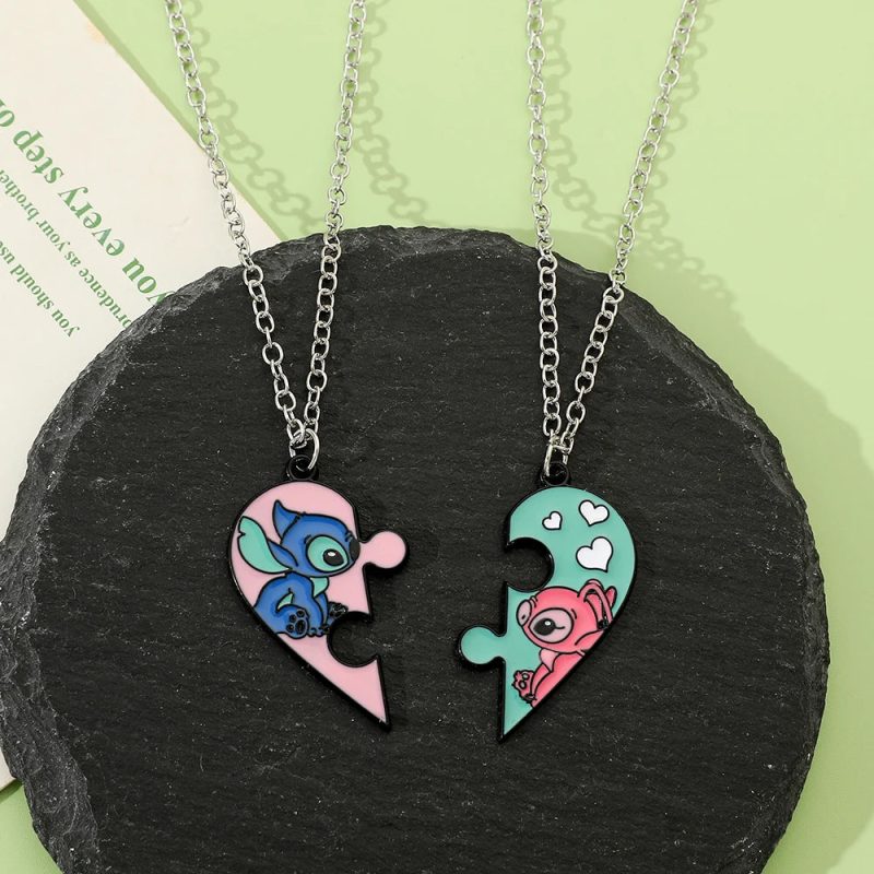 Disney Stitch Heart Necklace for Couples - Image 12