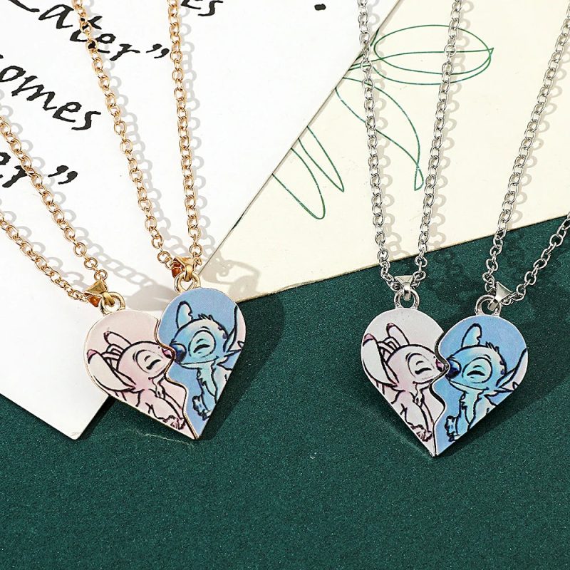 Disney Stitch Heart Necklace for Couples - Image 5