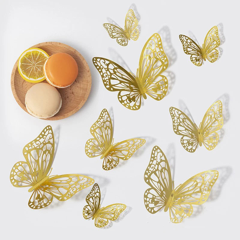 Elegant 3D Gold Butterfly Wall Decor – Parties and Home Decoration - Image 10