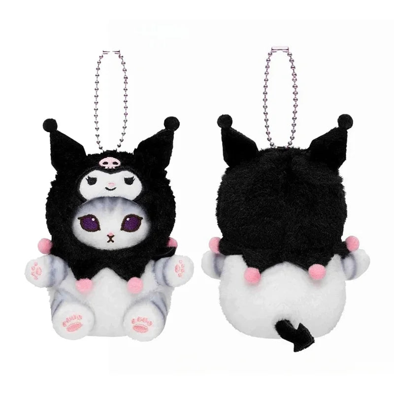 Kawaii Mofusand x Sanrio Plush Keychain – Adorable Backpack Pendant - Image 4